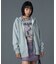 RHINESTONE LOGO AND FACE ZIP UP SWEAT HOODIE