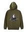 RHINESTONE LOGO AND FACE ZIP UP SWEAT HOODIE