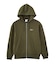 RHINESTONE LOGO AND FACE ZIP UP SWEAT HOODIE