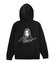 RHINESTONE LOGO AND FACE ZIP UP SWEAT HOODIE