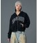 STUDDED LOGO ZIP UP SWEAT HOODIE