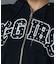 STUDDED LOGO ZIP UP SWEAT HOODIE