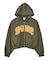 STUDDED LOGO ZIP UP SWEAT HOODIE