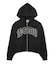 STUDDED LOGO ZIP UP SWEAT HOODIE