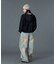 FADED FACE LABEL WIDE BAGGY DENIM PANTS