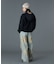 FADED FACE LABEL WIDE BAGGY DENIM PANTS