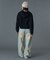 FADED FACE LABEL WIDE BAGGY DENIM PANTS