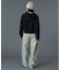 FADED FACE LABEL WIDE BAGGY DENIM PANTS