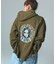 CIRCLE MESSAGE AND FACE ZIP UP SWEAT HOODIE