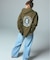 CIRCLE MESSAGE AND FACE ZIP UP SWEAT HOODIE