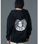 CIRCLE MESSAGE AND FACE ZIP UP SWEAT HOODIE