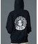 CIRCLE MESSAGE AND FACE ZIP UP SWEAT HOODIE