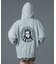 CIRCLE MESSAGE AND FACE ZIP UP SWEAT HOODIE