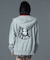 CIRCLE MESSAGE AND FACE ZIP UP SWEAT HOODIE