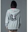 CIRCLE MESSAGE AND FACE ZIP UP SWEAT HOODIE