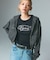 PIGMENT DYED SCRIPT LOGO COMPACT ZIP UP SWEAT HOODIE