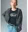 PIGMENT DYED SCRIPT LOGO COMPACT ZIP UP SWEAT HOODIE