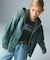 PIGMENT DYED SCRIPT LOGO COMPACT ZIP UP SWEAT HOODIE