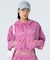 PIGMENT DYED SCRIPT LOGO COMPACT ZIP UP SWEAT HOODIE