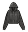 PIGMENT DYED SCRIPT LOGO COMPACT ZIP UP SWEAT HOODIE