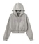 PIGMENT DYED SCRIPT LOGO COMPACT ZIP UP SWEAT HOODIE