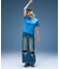 FADED 2WAY WIDE LEG DENIM CARGO PANTS