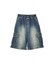 FADED 2WAY WIDE LEG DENIM CARGO PANTS