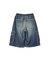 FADED 2WAY WIDE LEG DENIM CARGO PANTS