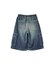 FADED 2WAY WIDE LEG DENIM CARGO PANTS