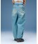 TUCK WIDE LEG DENIM PANTS