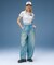 TUCK WIDE LEG DENIM PANTS