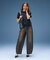 TUCK WIDE LEG DENIM PANTS