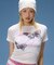 SCRIPT LOGO AND BUTTERFLY MESH S/S BABY TEE