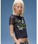 SCRIPT LOGO AND BUTTERFLY MESH S/S BABY TEE