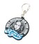 CHEERFUL LOGO AND FACE RUBBER KEY CHARM