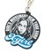 CHEERFUL LOGO AND FACE RUBBER KEY CHARM