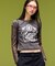 SPRAY LOGO MESH L/S COMPACT TOP