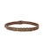 METAL LOGO STUDDED FAUX LEATHER BELT