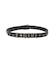 METAL LOGO STUDDED FAUX LEATHER BELT