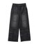 FADED WIDE LEG FLARE DENIM PANTS