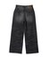 FADED WIDE LEG FLARE DENIM PANTS