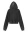 FADED SWEAT AND RIB ZIP UP COMPACT HOODIE