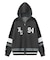 NUMBER AND LOGO JACQUARD ZIP UP KNIT TOP