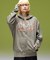 LETTERING SPRAY LOGO ZIP UP SWEAT HOODIE