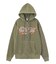 LETTERING SPRAY LOGO ZIP UP SWEAT HOODIE