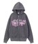 LETTERING SPRAY LOGO ZIP UP SWEAT HOODIE