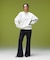 FACE LABEL FLARE SWEATPANTS