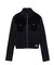 VELOUR AND KNIT ZIP UP TOP