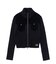 VELOUR AND KNIT ZIP UP TOP