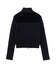 VELOUR AND KNIT ZIP UP TOP